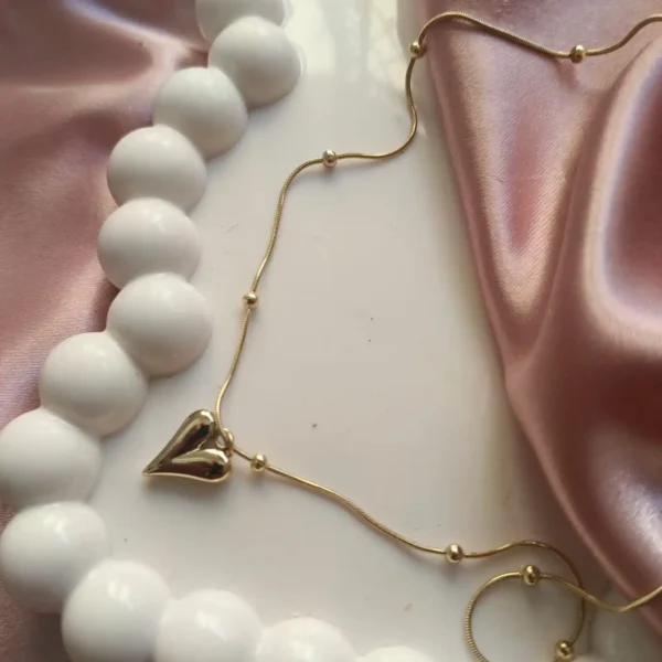 Golden Love Drop Necklace
