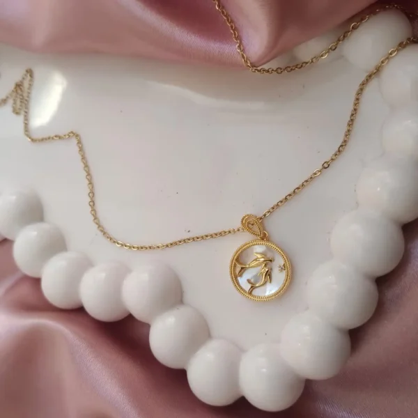 Opal glow pendant | Dolphine shape pendant