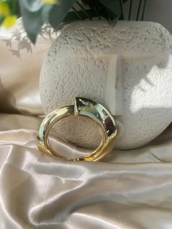 Designer gold bracelet handcuff