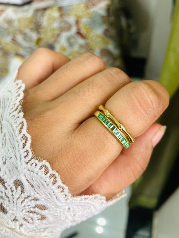 emerald green ring adjustable ring for women