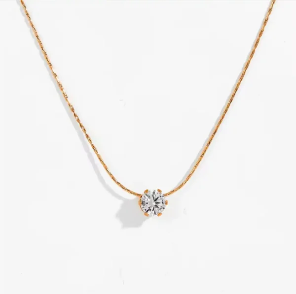 Studded pendent with chain | Diamond studded pendant for women
