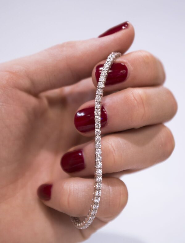 tennis bracelet silver color