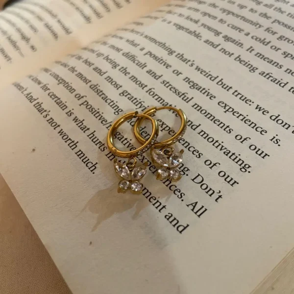 Butterfly studded earrings | Beautiful butterfly earring | Anti tarnish waterproof