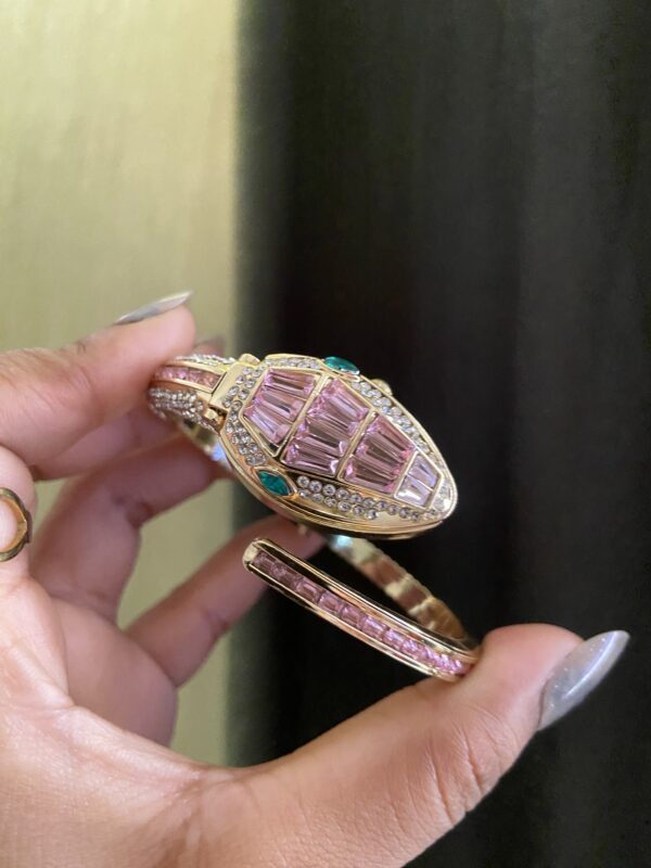 Serphant studed watch pink colour