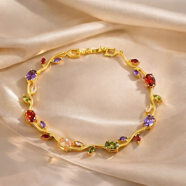 Multicolor Rapunzel tulip bracelet