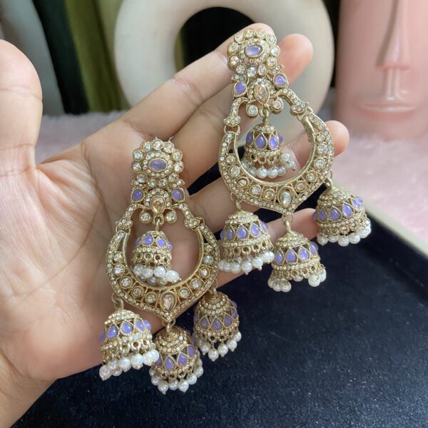 Purple Chandbali